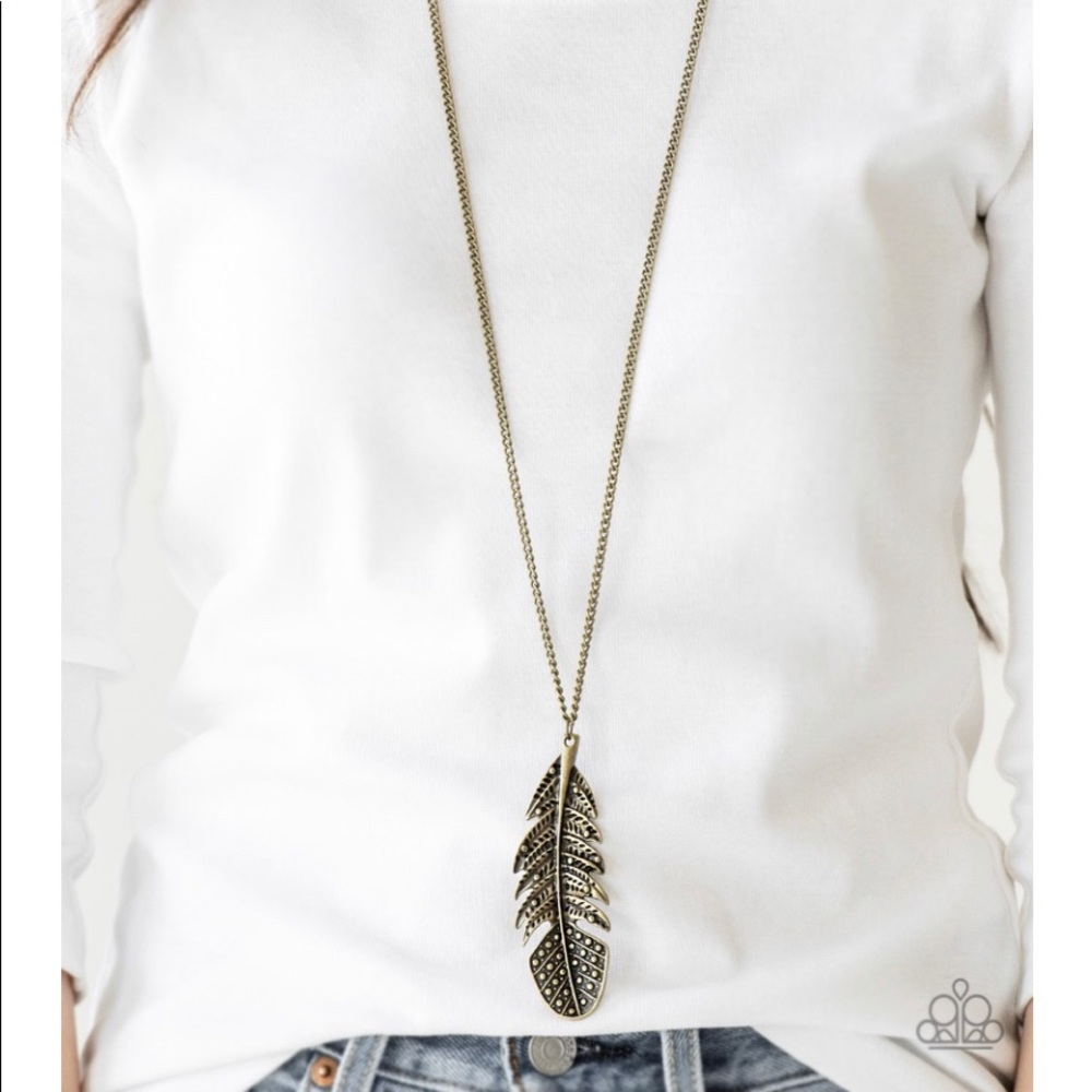 Necklace & Earring Set: Feather